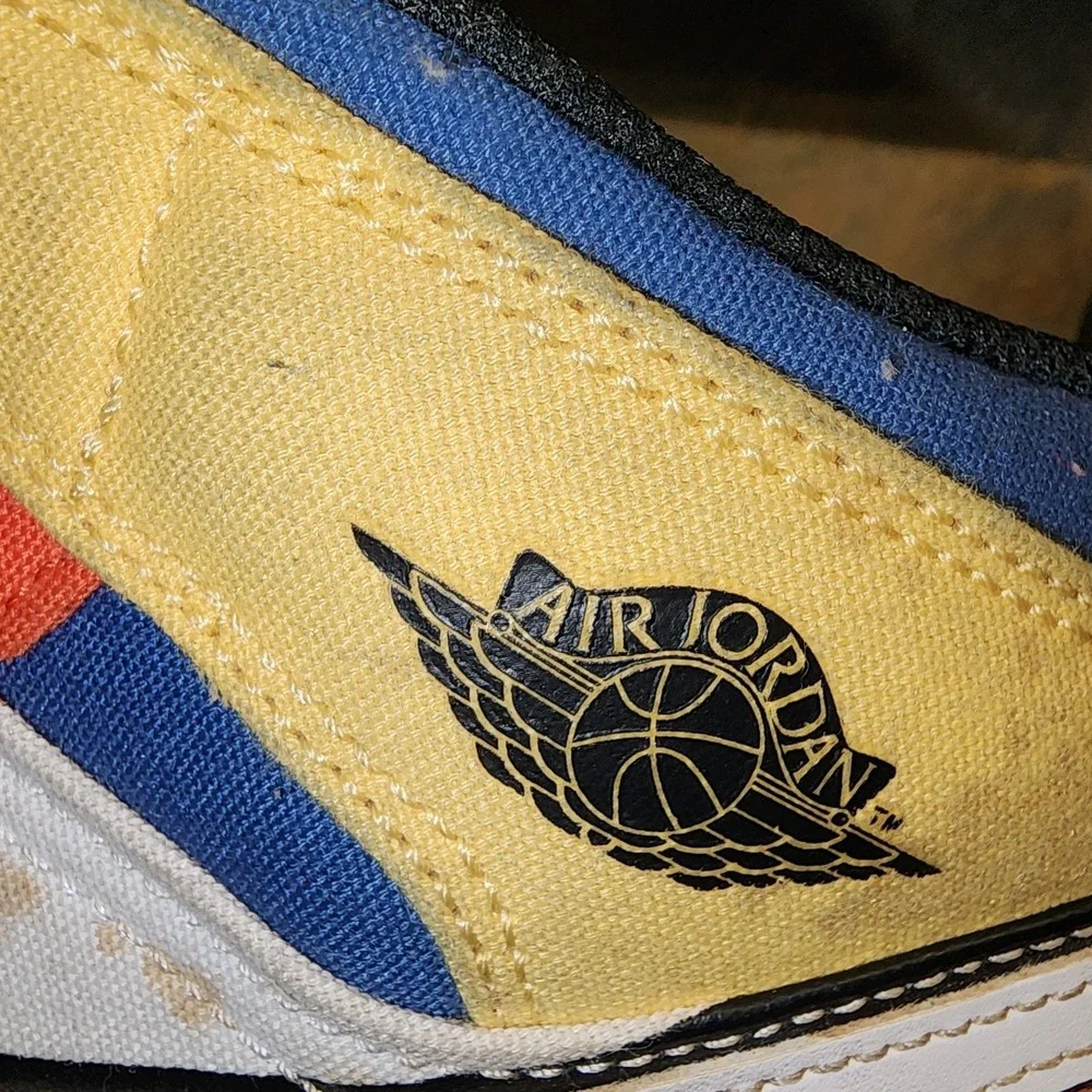 Nike Boys Air Jordan 1 DV1316-100 Multicolored Basketball Shoes Sneaker Size 6Y